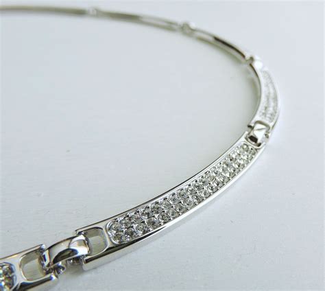 christian dior chain necklace silver|christian dior rhinestone necklaces.